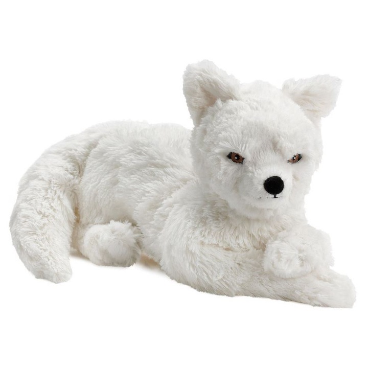 Jucarie de plus Foxy, model vulpe polara, alb, 60 cm