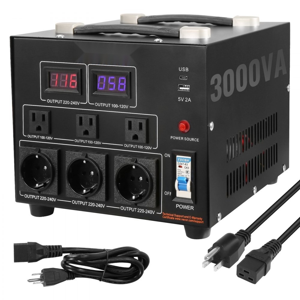 Convertor de tensiune, Transformator Step Up/Down, 3000W, 220V