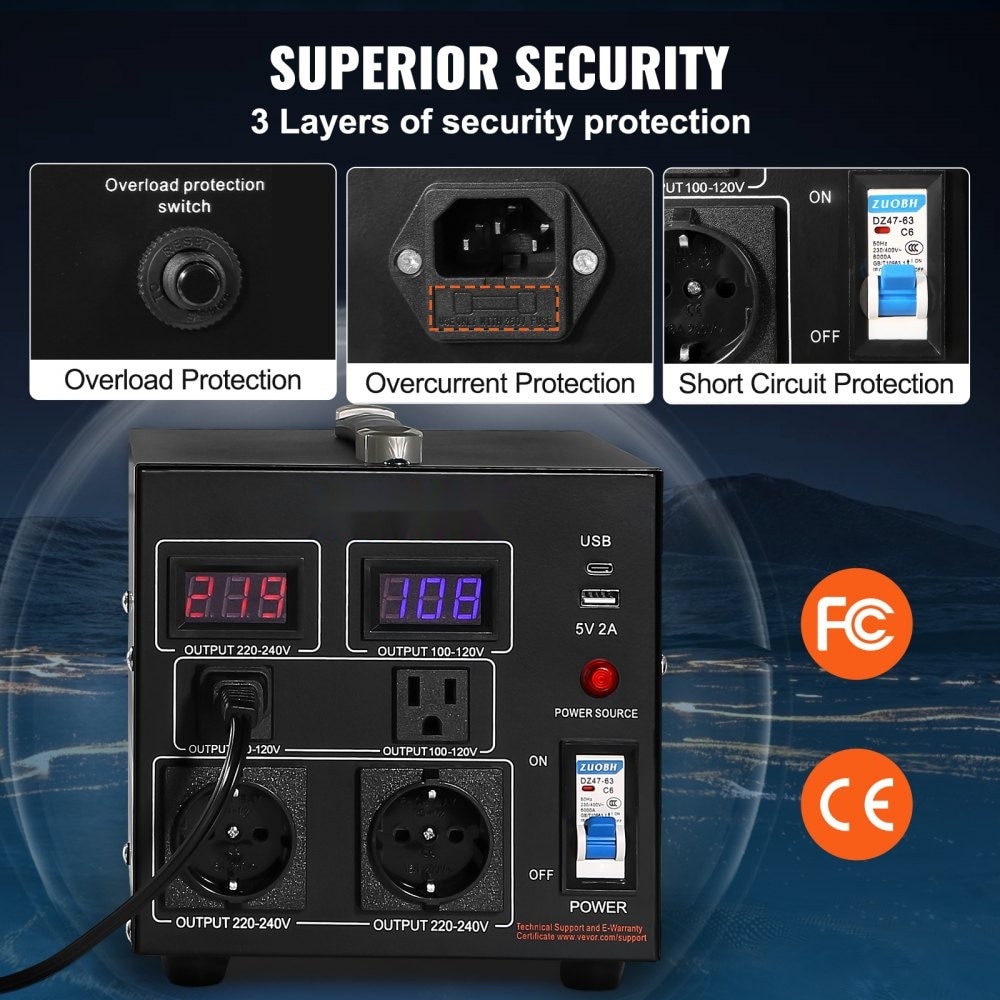 Transformator Convertizor de Tensiune, Model Step Up/Down, 2000 W ...