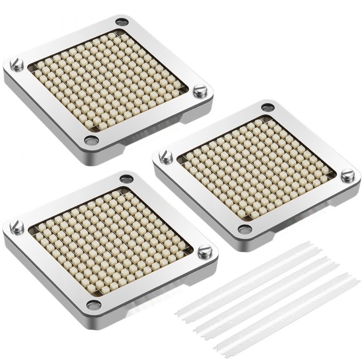 Tocator pentru prajiture, Lame de schimb, Bloc de impingere, Dimensiune 6.35 mm, Set de 3 Bucati