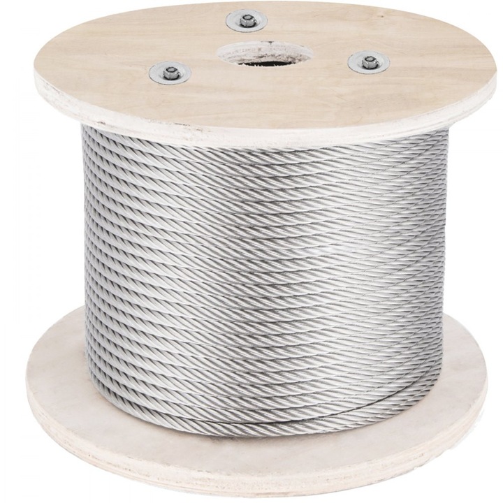Cablu otel inoxidabil 316, diametru 3.97 mm, 1x19, lungime 152.4m, infasurat pe rola