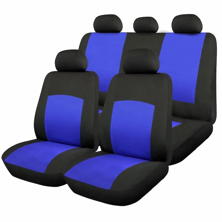 Комплект калъфи за седалки RoGroup Oxford, Сини, 9 броя