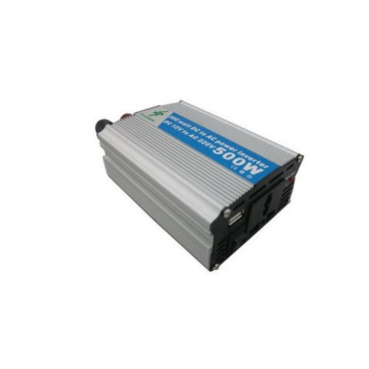 Invertor tensiune pentru masina12V-220V, putere 500 W, auto