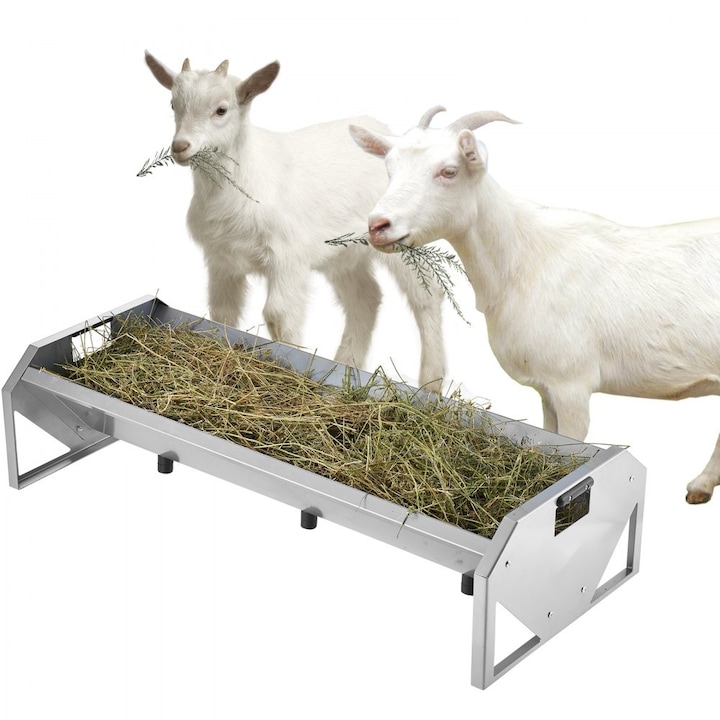 Jgheab Hranire Animale, Model Capre, Capacitate 83 Litri, Inaltime 114 cm, Capacitate Alimentare 10 Oi