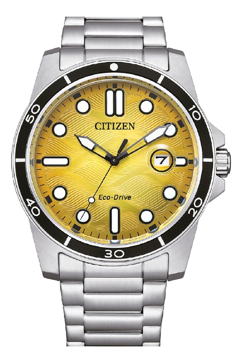 Citizen, Часовник Eco-Drive от неръждаема стомана, Сребрист