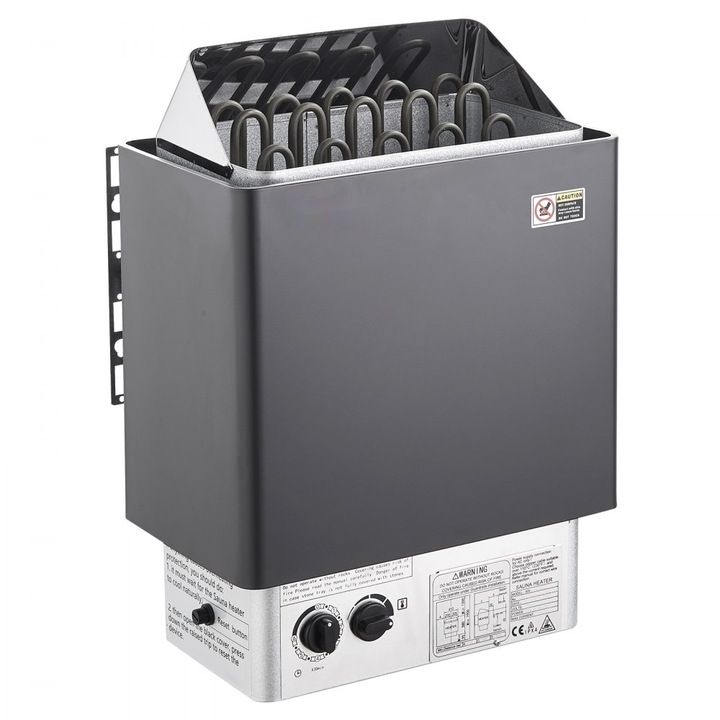 Elektromos szaunakályha, 8KW-os modell, beépített vezérlés, otthoni jakuzzihoz, 8-12 m³ űrtartalommal