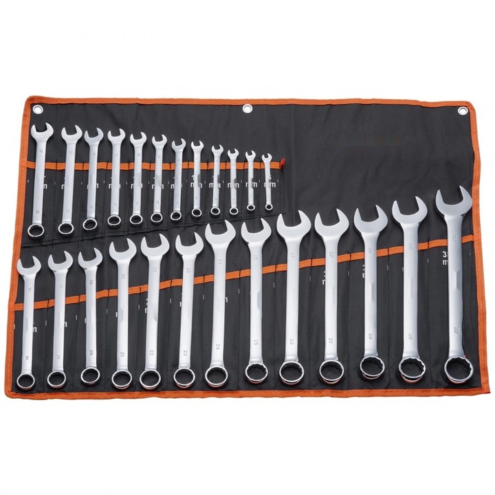 Set chei combinate, 25 Piese, Dimensiuni 6-32 mm, Husa Rulanta, Material Anticorosiv, Greutate Redusa, Forma Ergonomica