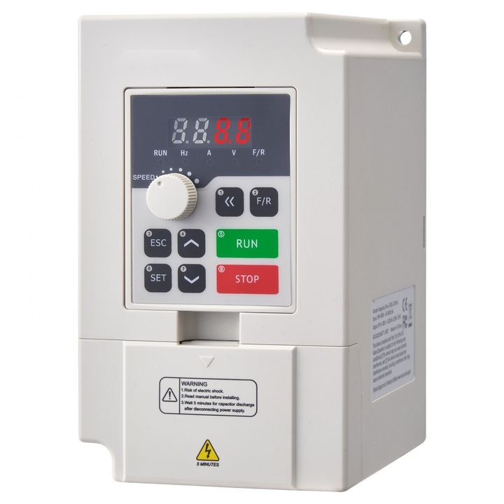 Invertor de Frecventa VFD, 2.2 KW, 3 CP, 5 A, AC 380V Intrare, Iesire 0-380V, 3 Faze, 0-2000 Hz