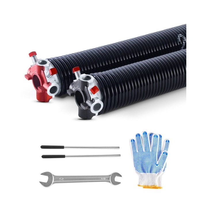 Arcuri Torsionare pentru Usa de Garaj, Pereche, Diametru 0.225 x 2 x 27 inch, Strict Inspectate, Bare Infasurare Incluse