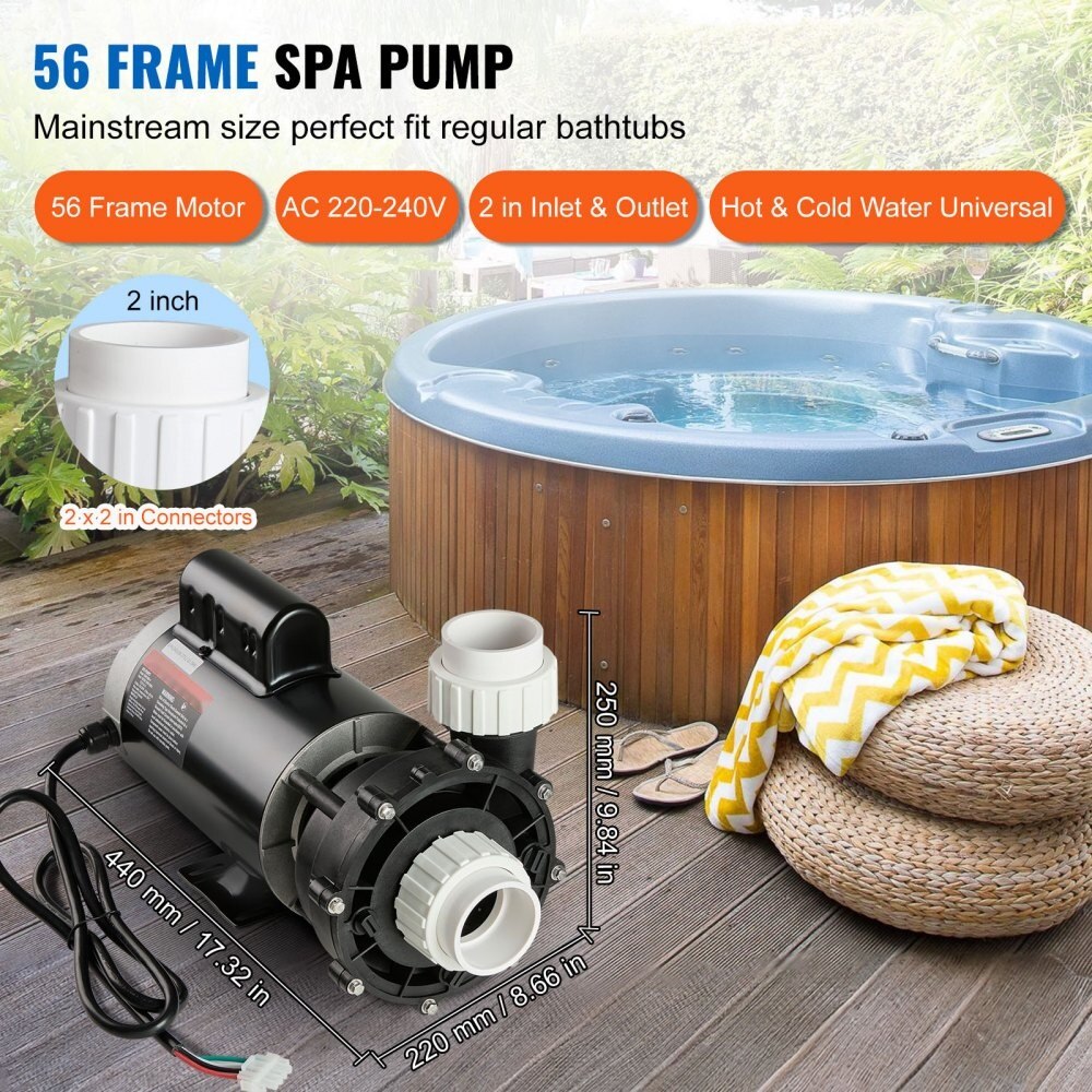Pompa Spa cu doua viteze, Cadru 56, Conectori 2 in, Interfata