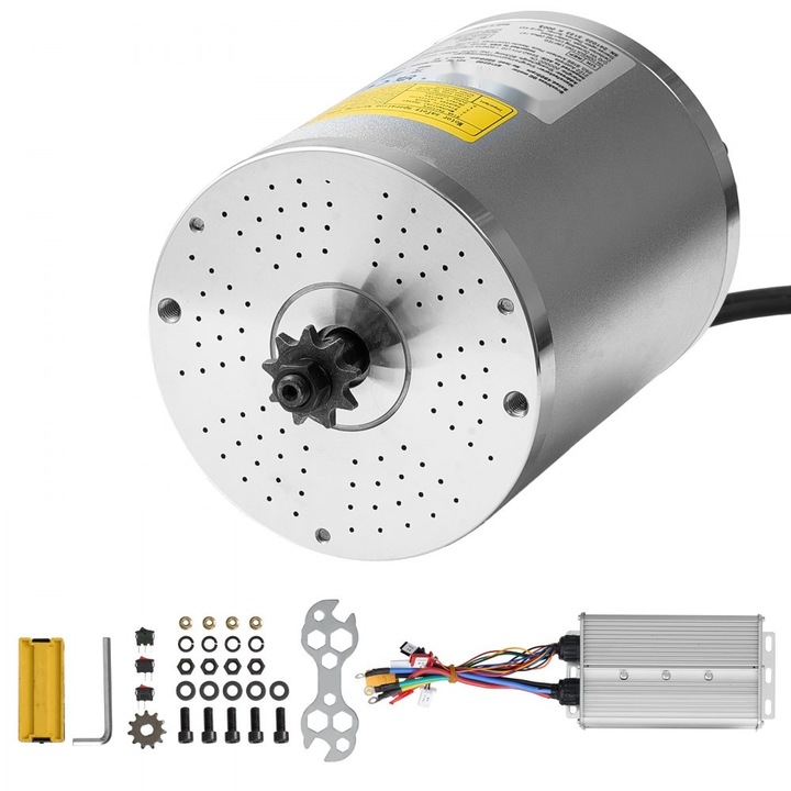 Комплект безчетков DC електрически двигател, 72V, 3000W, подобрен контролер на скоростта, мощен, ефикасен, издръжлив