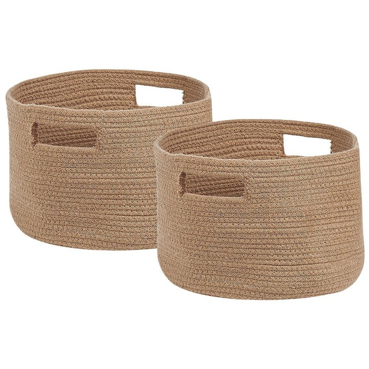 Set de 2 cosuri din bumbac bej Chiniot