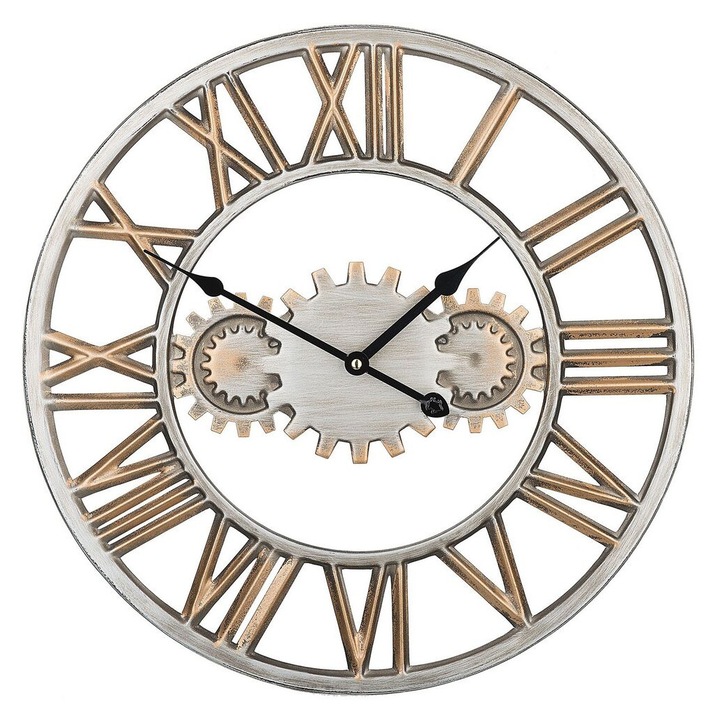 Ceas de perete Seon 46 cm Metal Argintiu