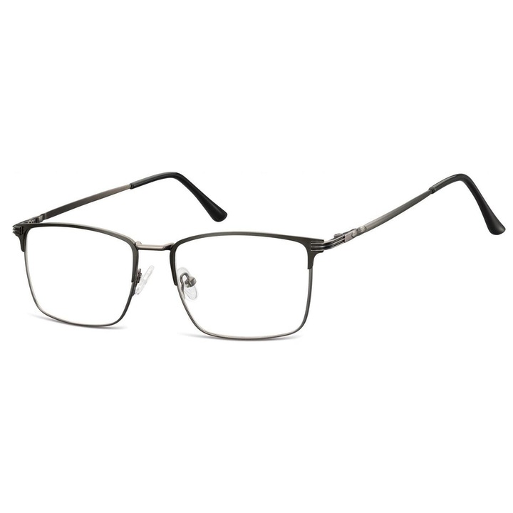Rame ochelari, Sunoptic, 906A, negru/argintiu, metal, cu filtru UV400, etui si laveta
