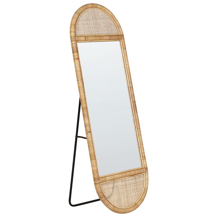 Állótükör Barges Rattan Természetes