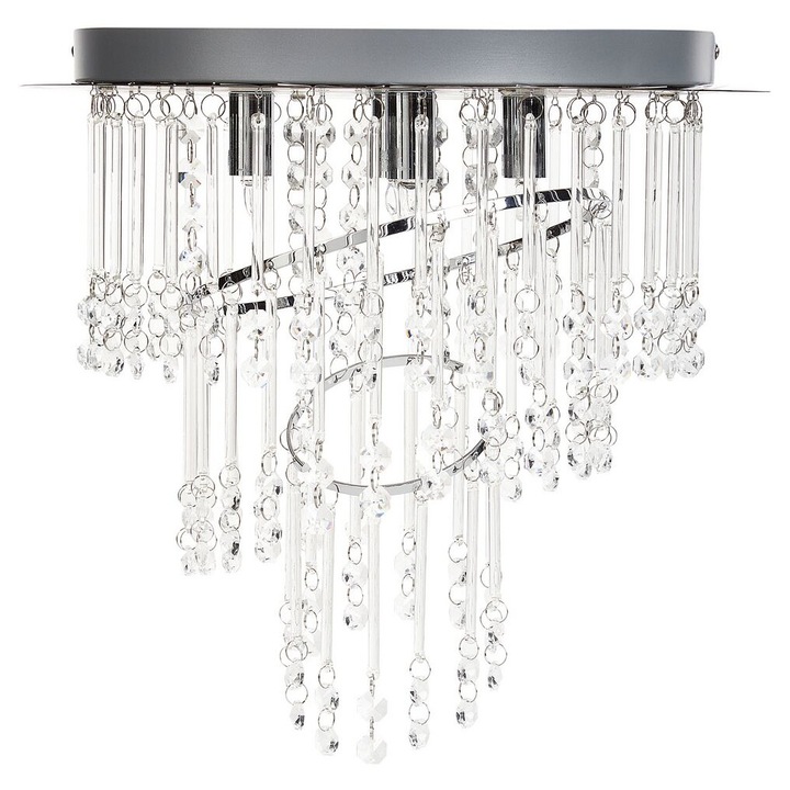 Candelabru Esmelle l Cristal Argintiu