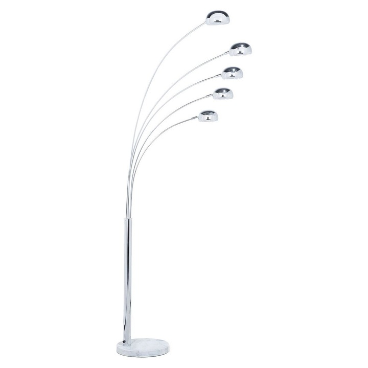 Lampadar Flinders Reglabil Metal Argintiu