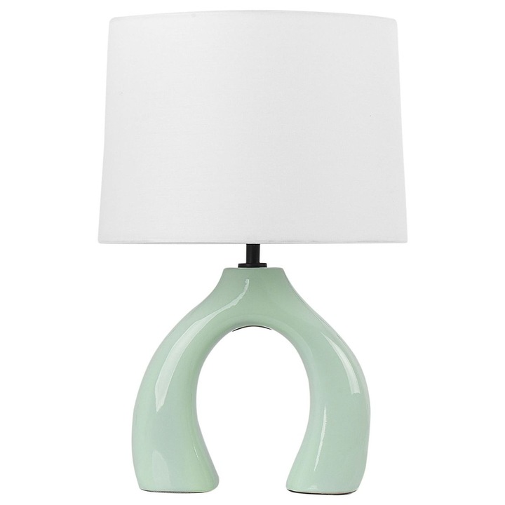 Lampa de masa Abbie Ceramica Verde deschis