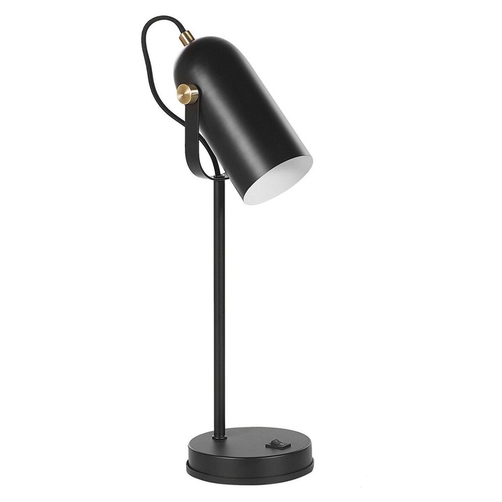 Lampa de birou Tyria Reglabil Metal Negru