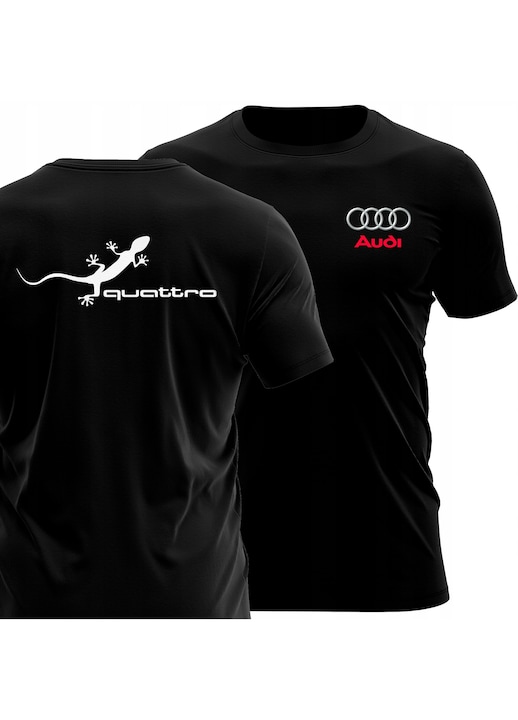 Премиум персонализирана тениска с щампа, M, бяла, за мъже, Audi, 100% памучен материал, къс ръкав, удобна, Oeko-Tex Standard 100, идеална за подарък, ALG-TS-702-M