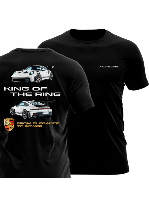 Tricou Premium Personalizat Cu Imprimeu, S, Multicolor, Pentru Barbati, Porsche Gt3 Rs, Material 100% Bumbac, Maneci Scurte, Confortabil, Oeko-Tex Standard 100, Ideal Ca Cadou, ALG-TS-706-S