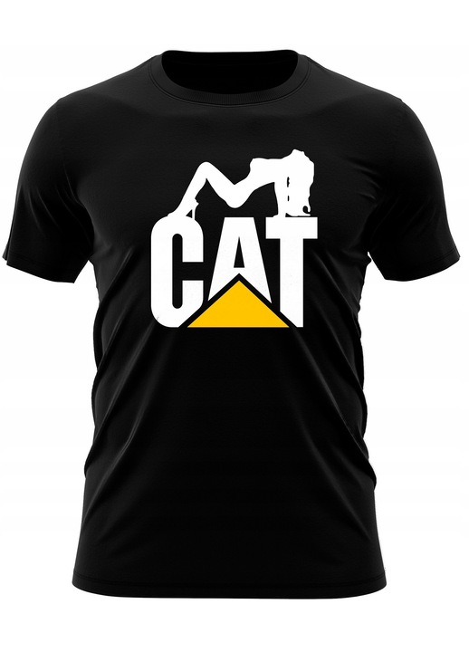 Премиум персонализирана тениска с щампа, XL, бяла, за мъже, Caterpillar, 100% памучен материал, къс ръкав, удобна, Oeko-Tex Standard 100, идеална за подарък, ALG-TS-718-XL