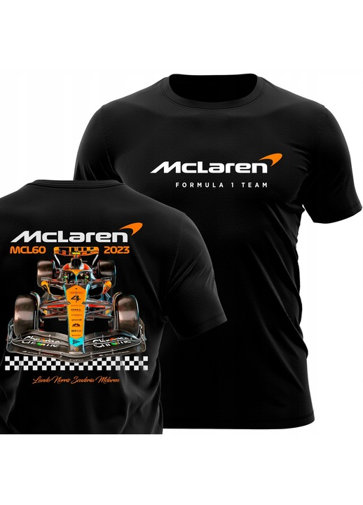 Tricou Premium Personalizat Cu Imprimeu, S, Multicolor, Pentru Barbati, Echipa Mclaren F1, Material 100% Bumbac, Maneci Scurte, Confortabil, Oeko-Tex Standard 100, Ideal Ca Cadou, ALG-TS-789-S