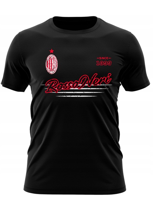 Премиум персонализирана тениска с щампа, L, червена, за мъже, Ac Milan, 100% памучен материал, къс ръкав, удобна, Oeko-Tex Standard 100, идеална за подарък, ALG-TS-827-L