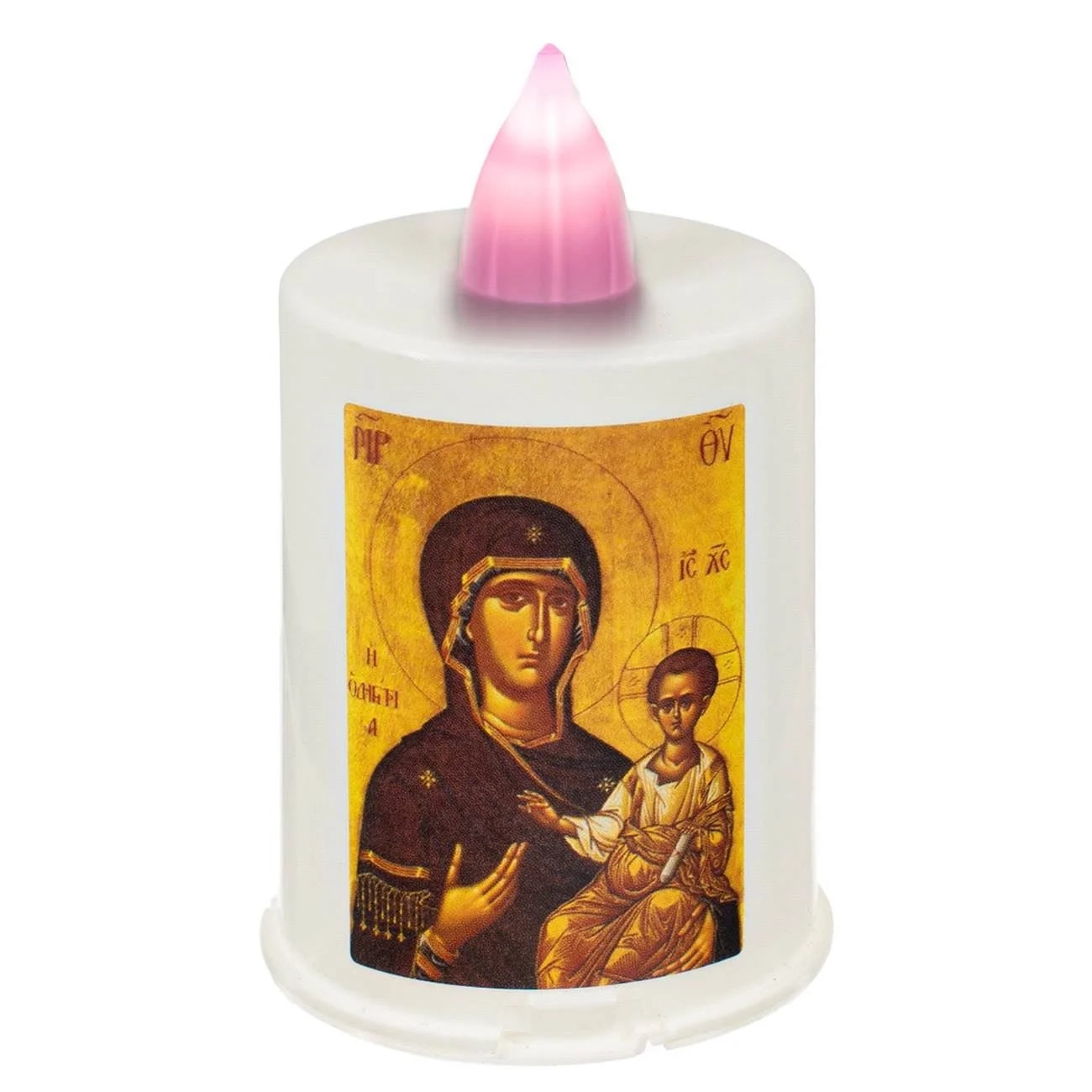 Lumanare decorativa cu flacara led imagine cu tematica religioasa ...