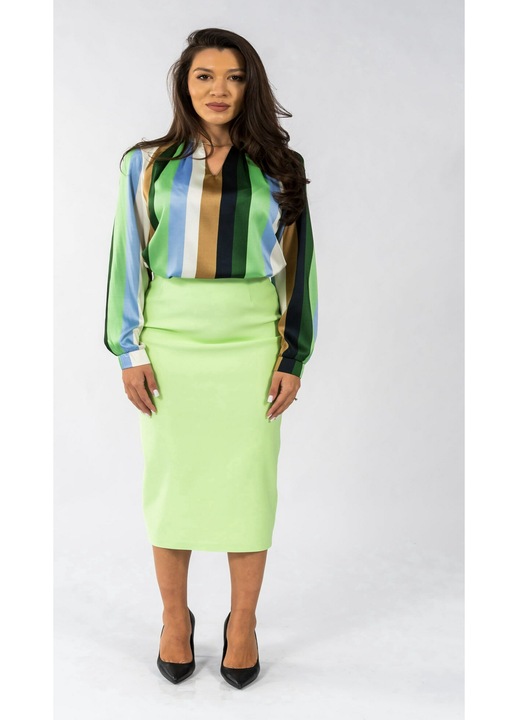 Compleu Verde Pastel Fusta si Top, Verde