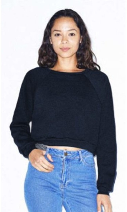 Bluza de dama crop, American Apparel, Navy, Marimea L