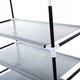 Raft pentru incaltaminte, Metal, Otel inoxidabil, Tesatura impermeabila, Gri, 12 rafturi, Dimensiuni 120 x 30 x 110 cm, Usor de montat, Stabil, Multifunctional, Pentru acasa si birou