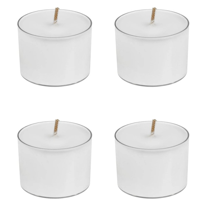 Свещи бели хапчета с аромат на океан Ø3.4x5cm - 4бр