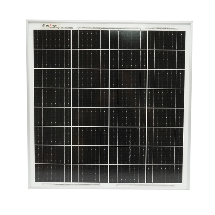 Panou solar 30W fotovoltaic monocristalin cu cablu de conectare 90cm si tensiune maxima, 18V 420x405x25mm, Breckner Germany