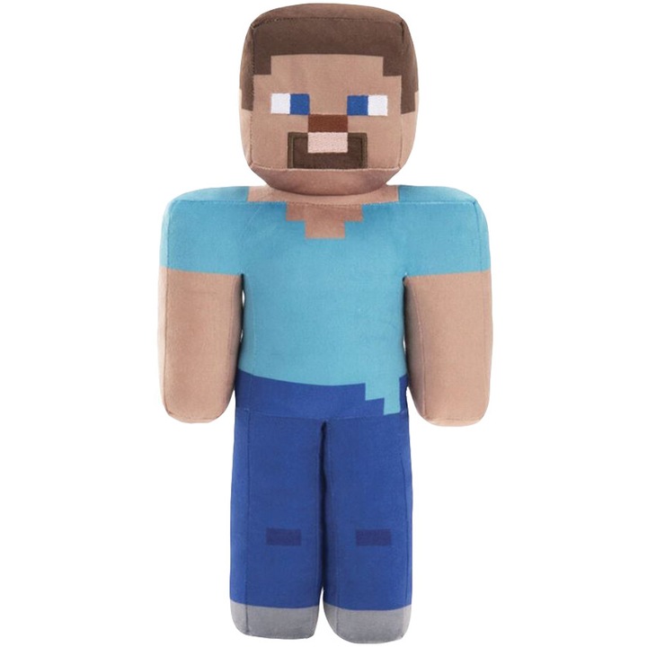 Плюшена играчка Steve с бродирани детайли Minecraft, 34 см