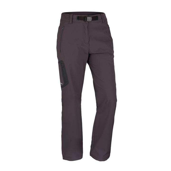 Pantaloni elastici de trekking extra lungi pentru femei Mattie, Argintiu inchis