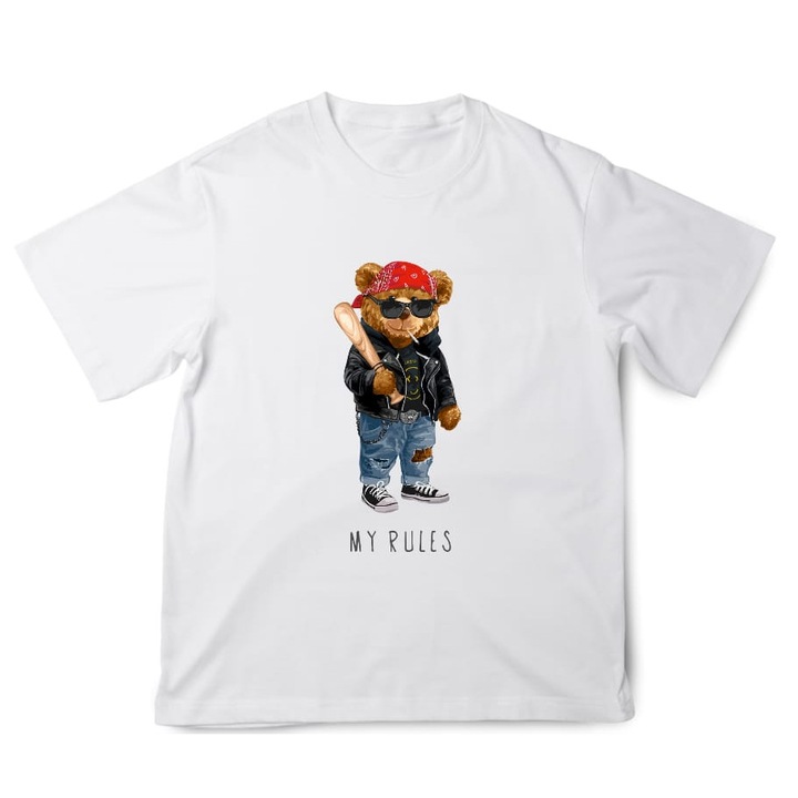 Medve póló, fehér, M INTL