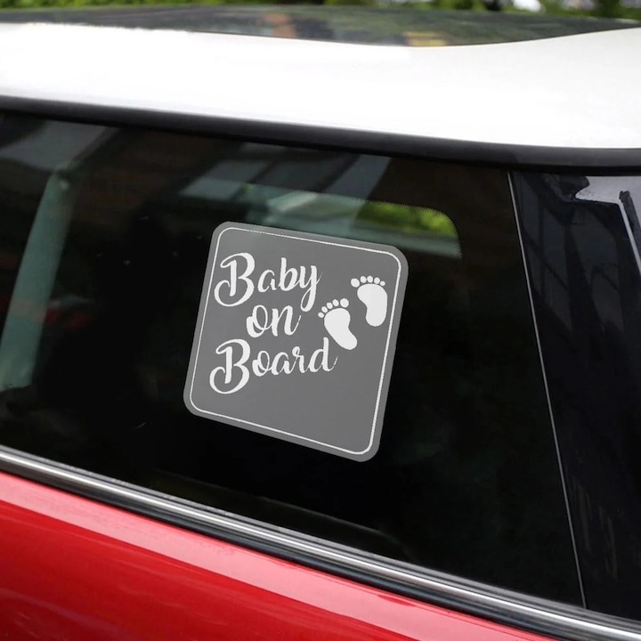 Autocolant Auto "Baby On Board" 18x20cm