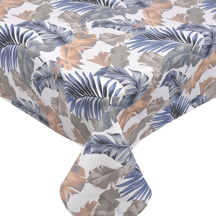 Abrosz Ecru Blue Brown Tropical Leveles 180x140cm