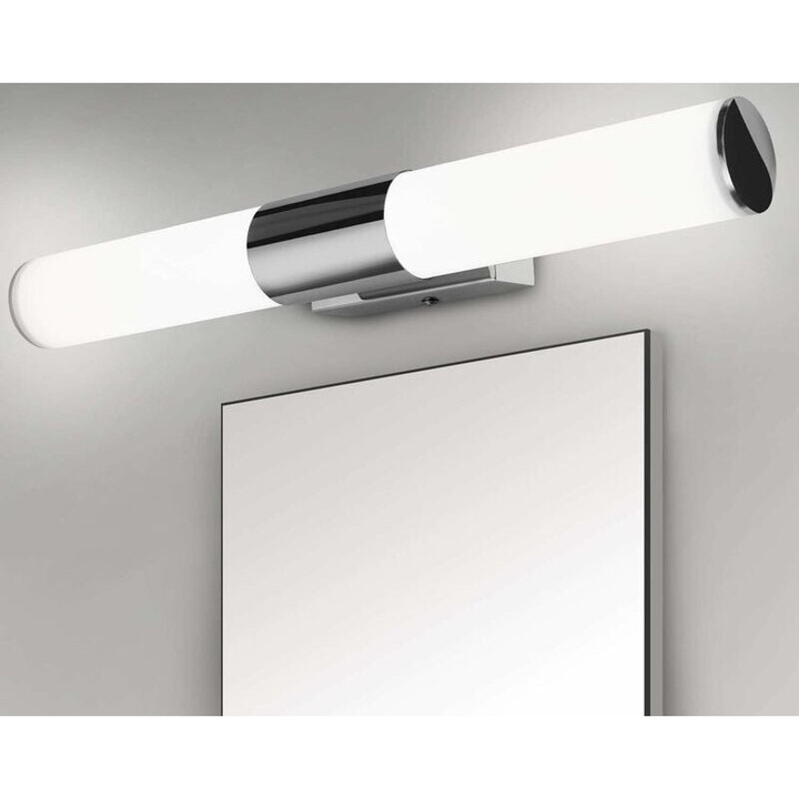 LED fali lámpa fürdőszobai tükörhöz, fényerőszabályzóval, egyszerű telepítés, 42 cm, ezüst