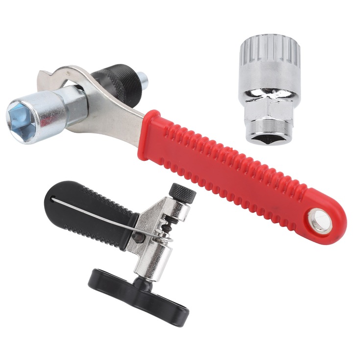 Set unelte de reparat bicicleta Enforose, extractor manivela, desfacator suport, taietor lant, otel de inalta rezistenta, 436g