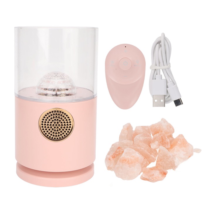 Proiector Lampa cu sare, cu difuzor Bluetooth Telecomanda Proiectie decorativa Lumina de noapte Enforose