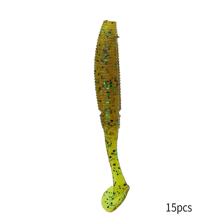 Szett 15 db Enforose 50mm műcsali, vonzó színek, T-farok, többszínű