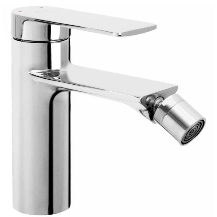 Смесител за биде, Rea, Chrome, Матирано покритие, Керамичен патрон, Височина 145 mm, Диапазон на дюзите 110 mm, Месинг, 3/8 инча връзка