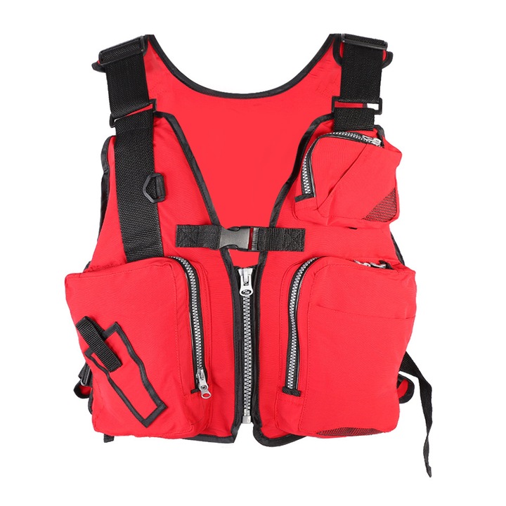 Vesta de salvare pentru adulti, vesta de salvare, inot, pescuit, costum de drift (rosu)