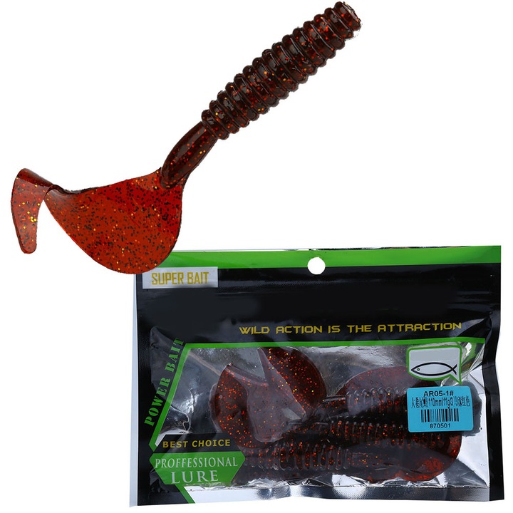 3 db Enforose horgászcsali készlet, 110mm, többszínű, műanyag