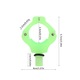 Suport pentru undite, Enforose, set 4 buc, design magnetic, verde luminos, 5.7x4x2.3x1.2x1.6cm