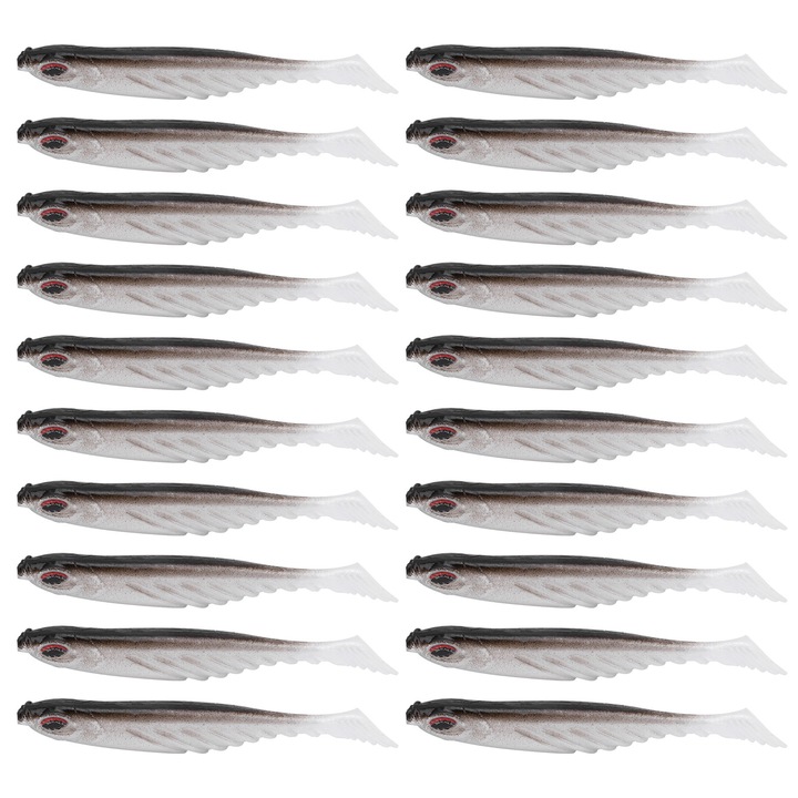 Enforose 20 darabos műcsali szett, 7cm, szilikon gél, édesvízi és sós vízi horgászathoz