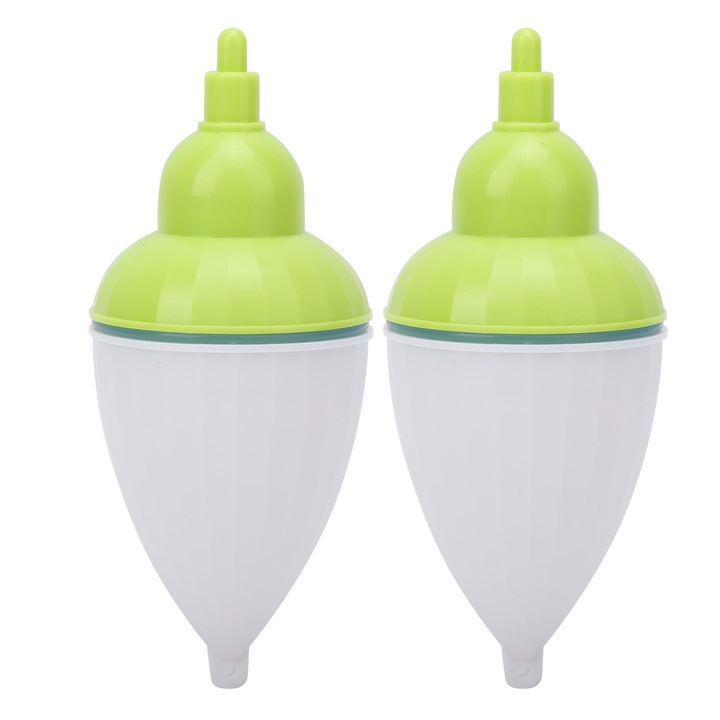 Set 2 bucati flotoare de pescuit electronice, Enforose, plastic, lumina verde, pentru pescuit de noapte