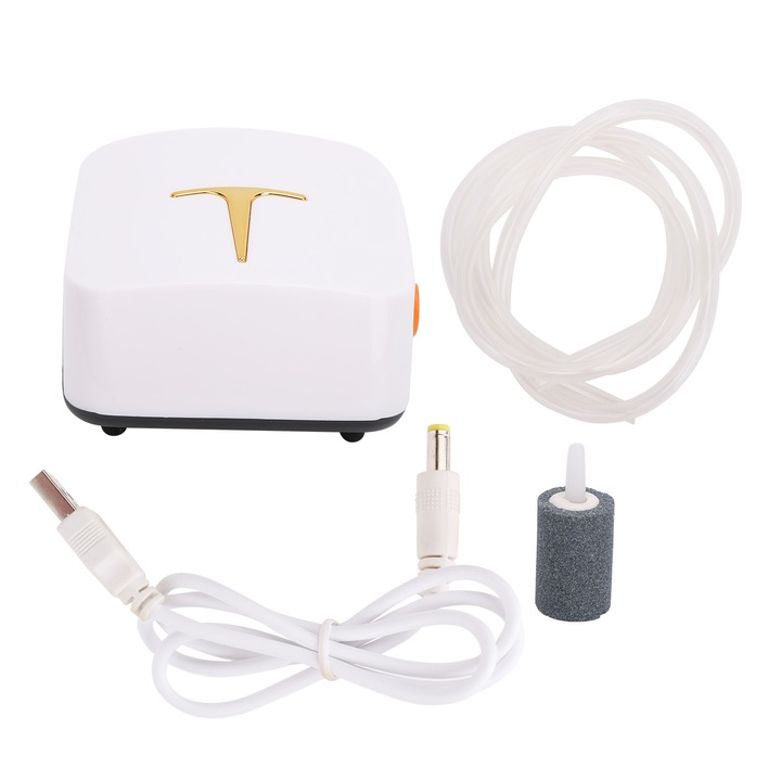 Pompa de crestere a oxigenului portabila Ultra Silentioasa cu cablu de date USB Aerator de aer pentru rezervor de peste